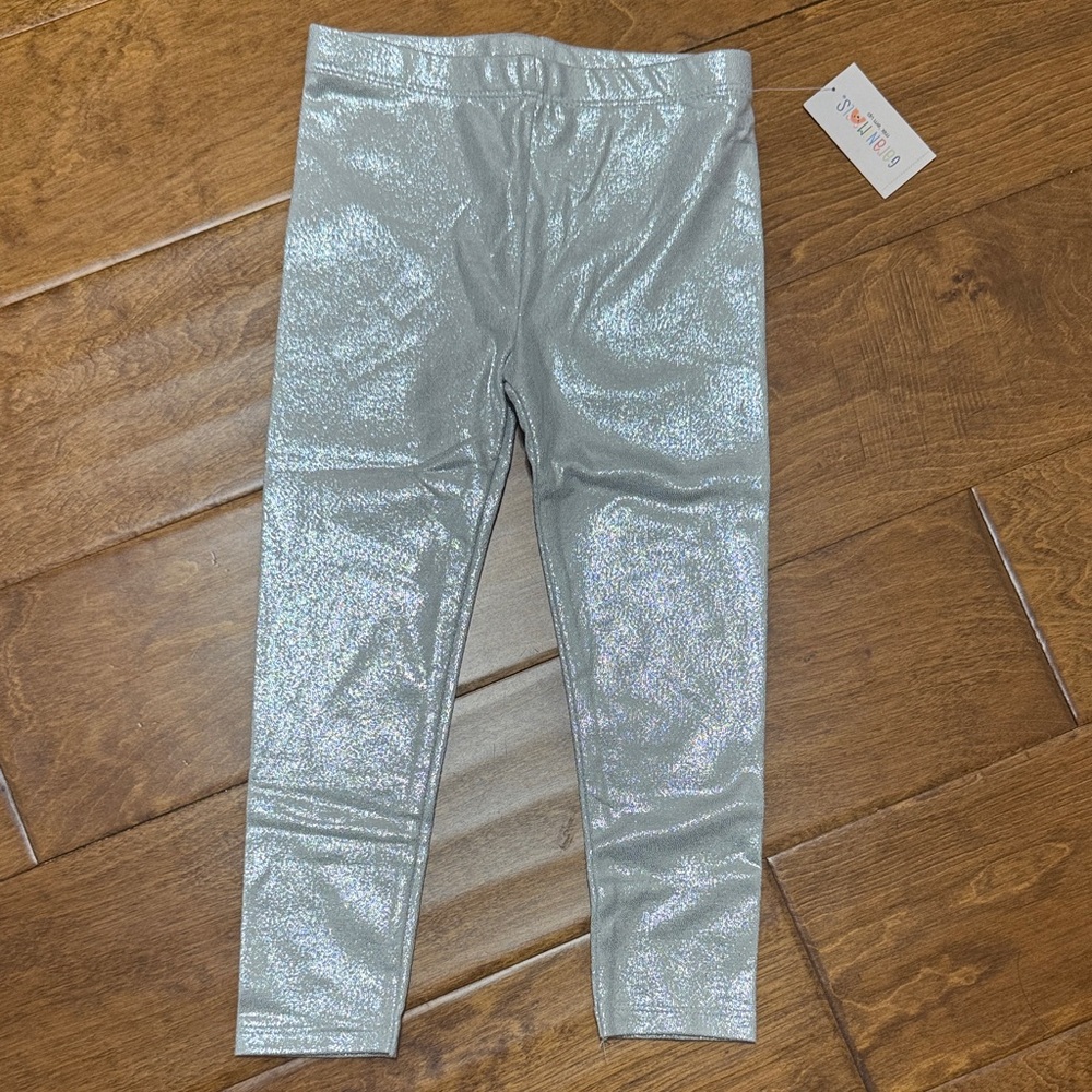 NWT Size 6-9M Garanimals Shimmering Silver Leggings